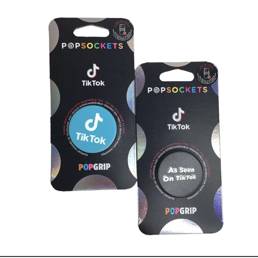 2 TikTok Popsockets Swap Changer Pop Grip Support Stand All Phones Tablets NEW